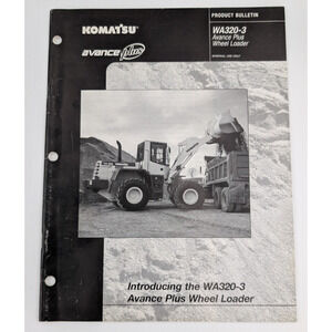 KOMATSU WA320-3 Avance Plus Wheel Loader Brochure Product Bulletin 1999
